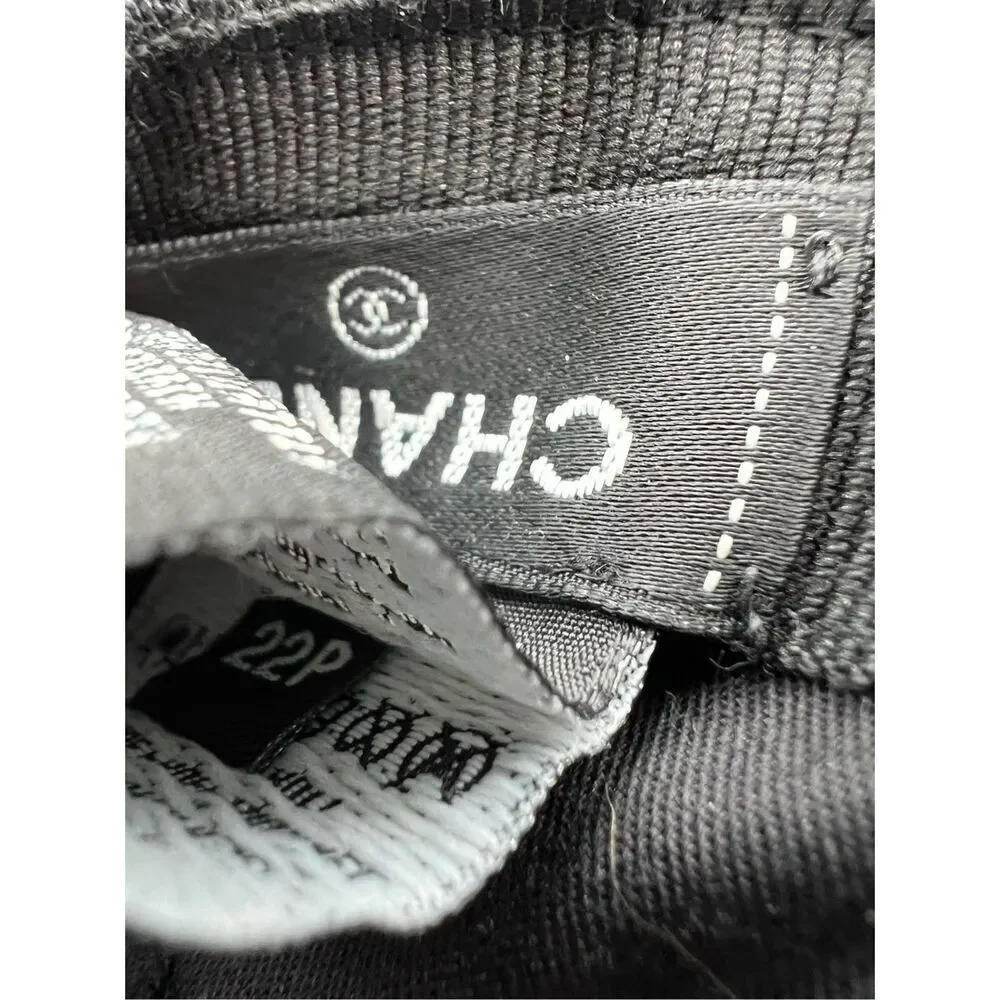 Chanel CC 22P dark denim logo all over cap